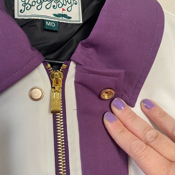 Bogey Boys Tracksuit Purple and White Jacket Men’s Size Medium NEW Macklemore - Picture 10 of 12